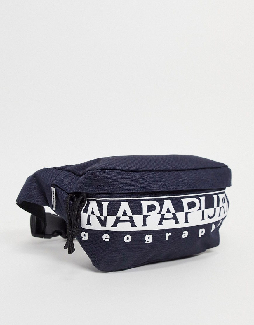 фото Темно-синяя сумка-кошелек на пояс napapijri happy wb-черный цвет