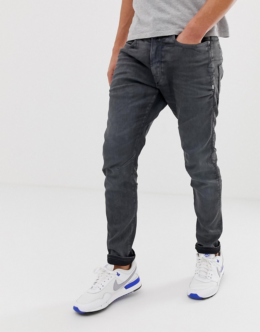 фото Темные джинсы скинни с потертостями g-star d-staq 3d-синий