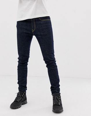 фото Темные джинсы супероблегающего кроя diesel d-amny-синий