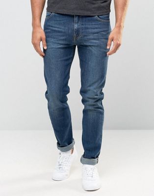 фото Темные зауженные джинсы asos-синий asos design