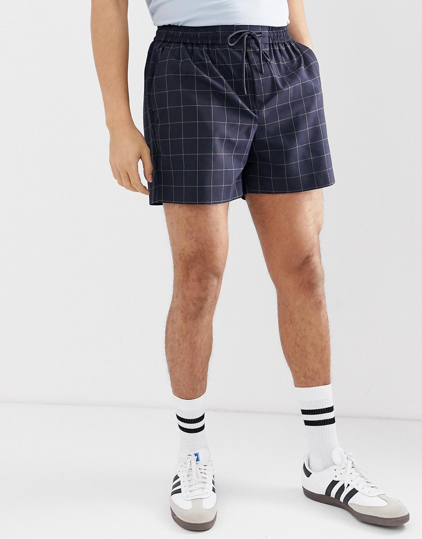 Ternede navyfarvede shorts fra New Look-Marineblå