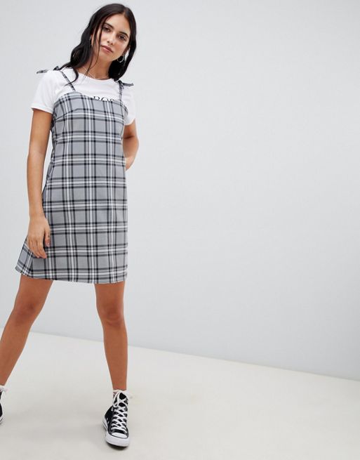Ærlighed Lignende sagging Ternet vintage slip-kjole i cami-stil fra Milk It | ASOS