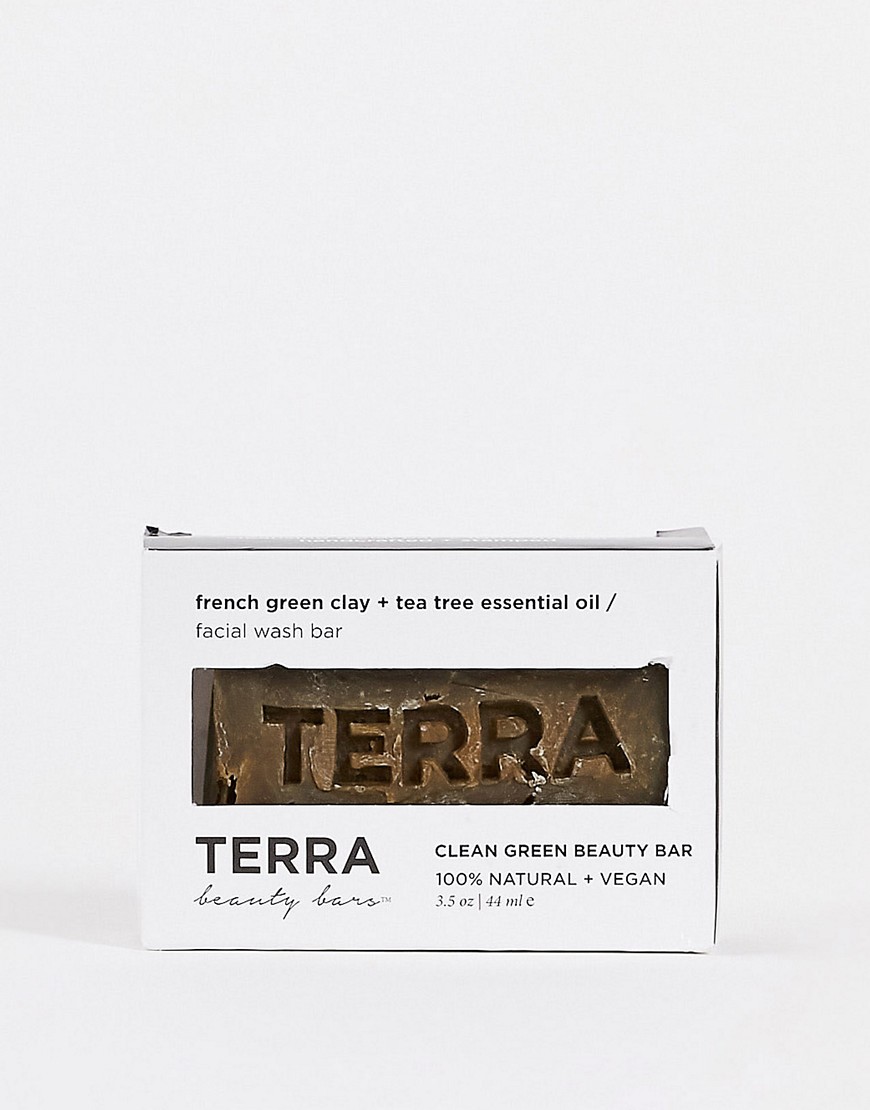 TERRA Beauty Bars Clean Green Facial Beauty Bar Soap 3.5 oz-No color