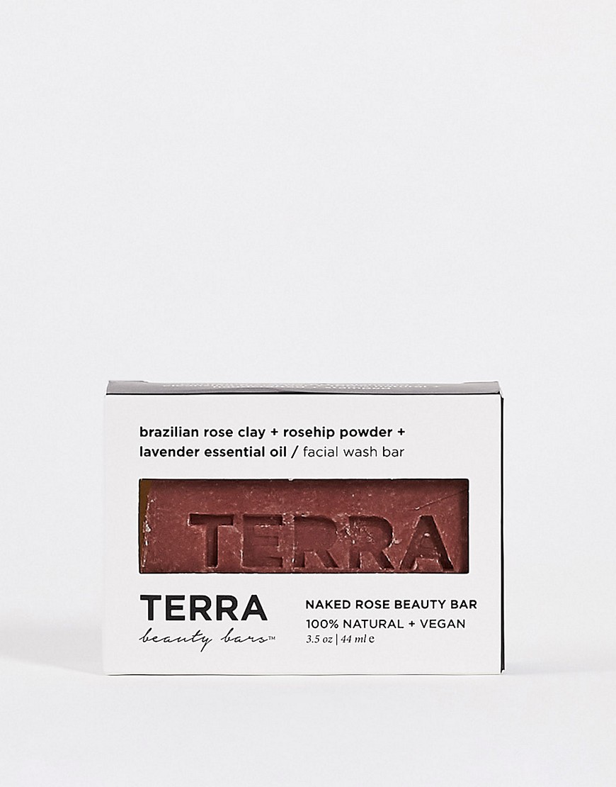 TERRA Beauty Bars Naked Rose Facial Beauty Bar Soap 3.5 oz-No color