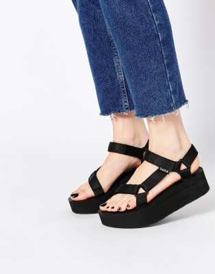 teva black flatform