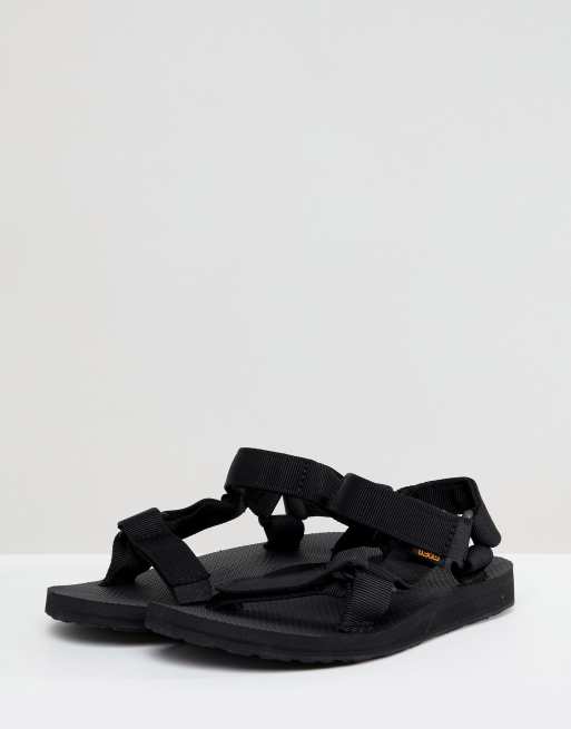 Teva black original hot sale universal flat sandals