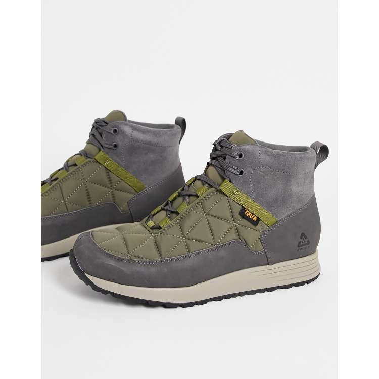 Teva Ember Commute hiker boots in grey leather ASOS