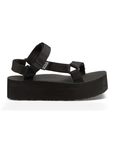 Teva flatform universal chunky sandals in black - view 1