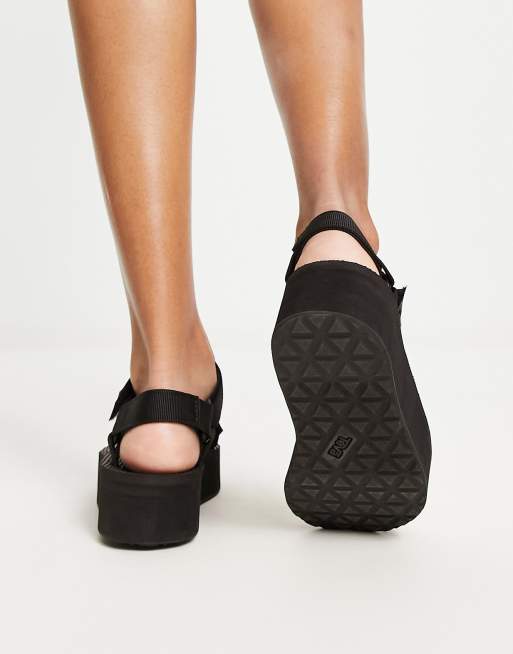 Platform best sale black tevas