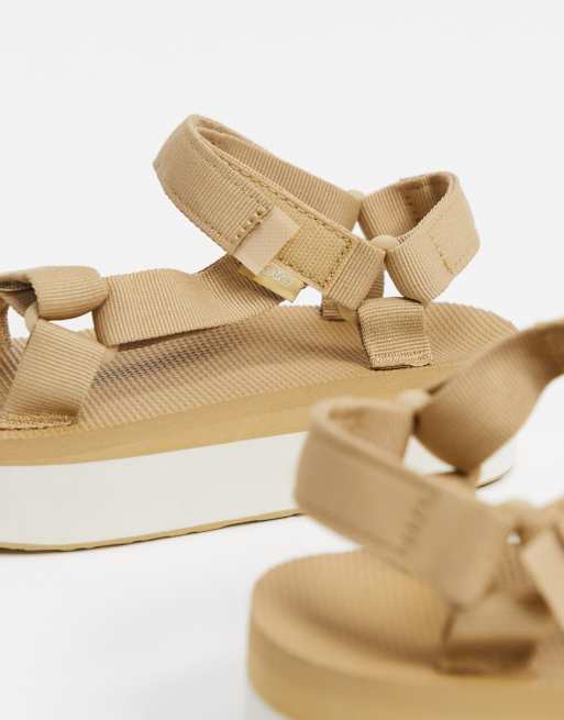 Teva flatform universal chunky sandals in lark ASOS