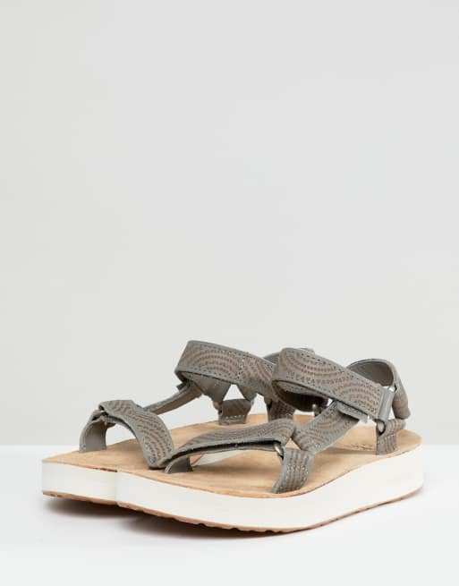 Teva Green Midform Universal Geometric Flat Sandals ASOS