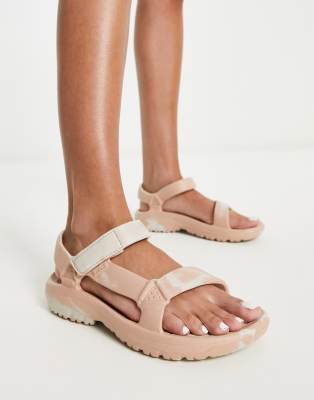 Teva Hurricane Drift Huemix chunky eva sandals in pink marble