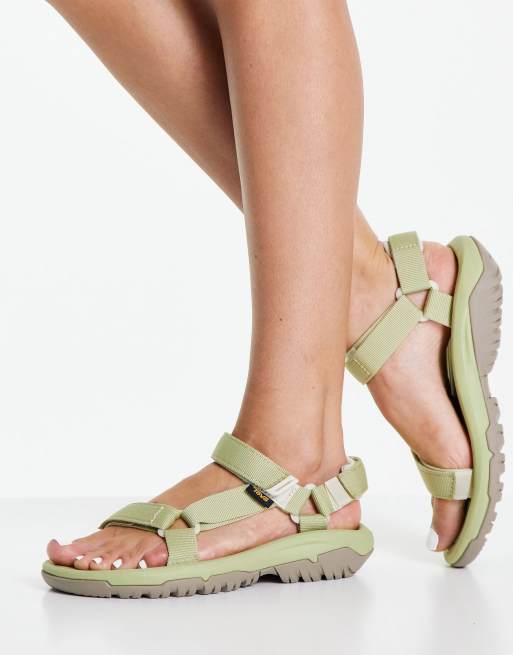sage green flat sandals