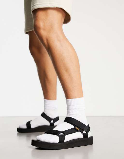 Teva Original universal midsole sandals in black ASOS