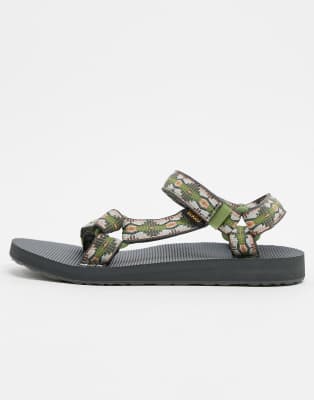 green teva sandals