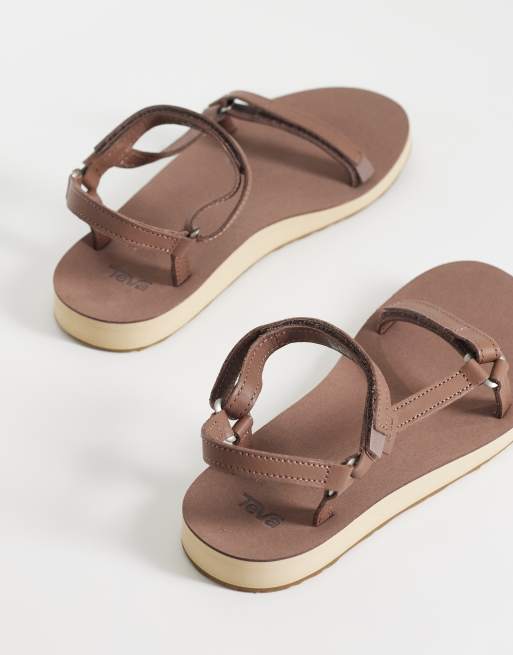 Teva Original Universal Slim Lea sandals in brown neutral, 4 of 4