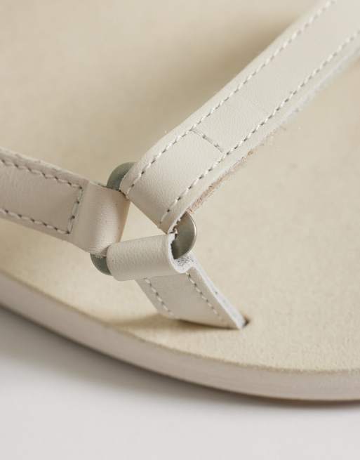 Teva Original Universal Slim Lea sandals in neutral, 3 of 4