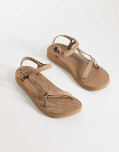 Teva Original Universal Slim sandals in tan - view 1