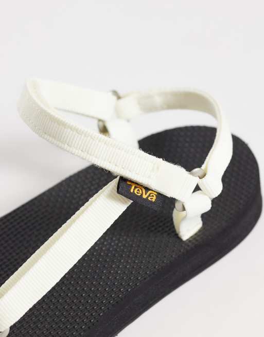 Teva Original Universal Slim sandals in white, 3 of 4