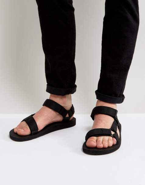 Teva original universal urban tech sandals in black - view 1