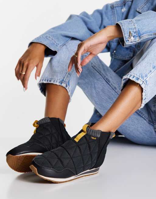 Teva - Re Ember - Bottines plates matelassées - Noir