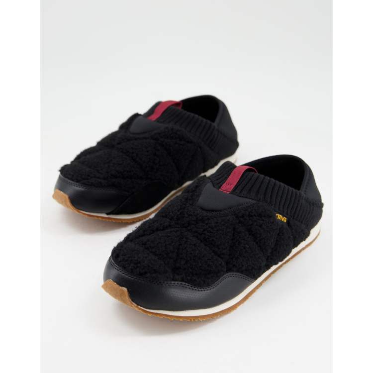 TEVA re-ember moc fleece slippers in black