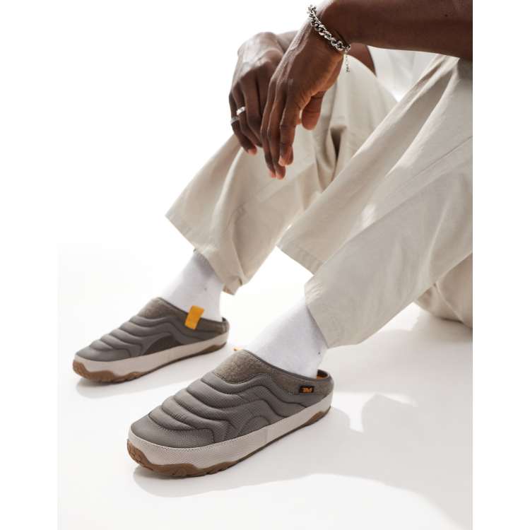 Teva ReEmber Terrain slip on padded mules in grey | ASOS display picture 1