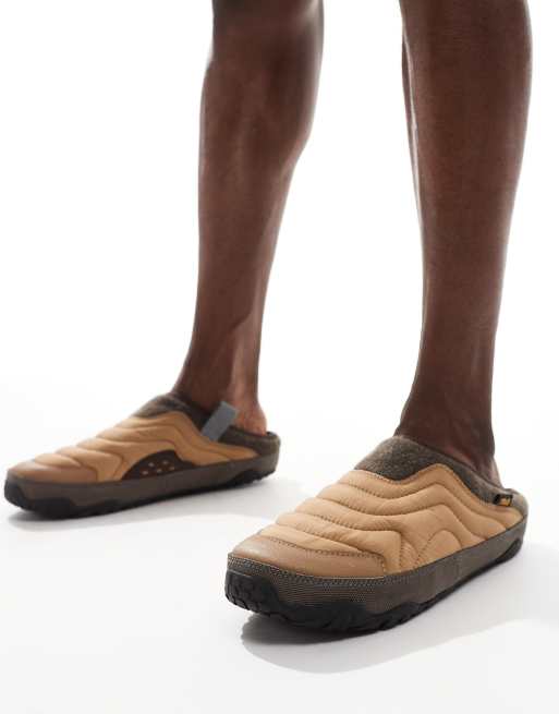 Teva ReEmber Terrain slip on padded mules in tan ASOS