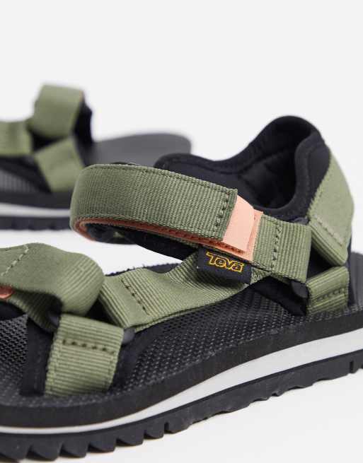 Teva universal trail chunky sandals in olive ASOS