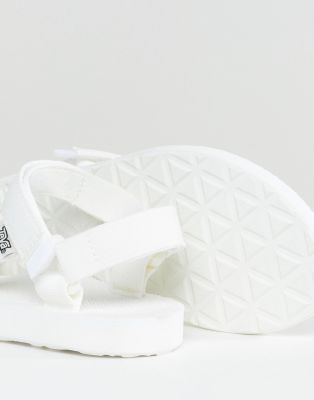 teva white original universal flat sandals