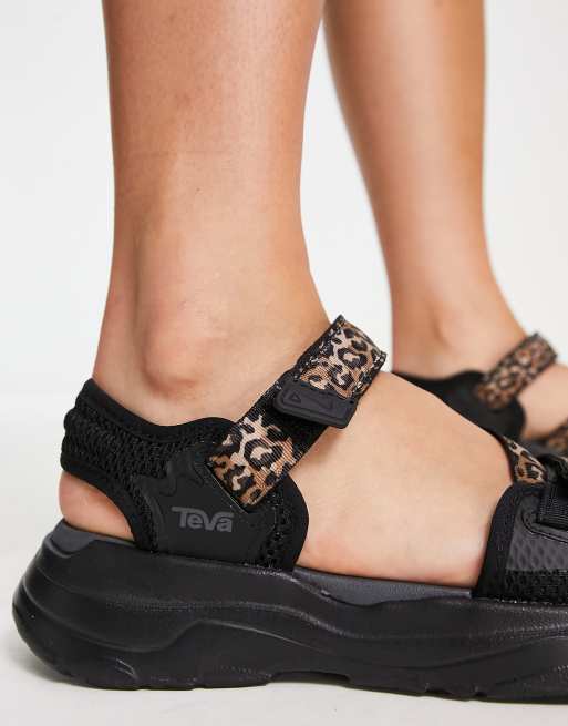 Teva Zymic chunky sandals in leopard mix ASOS