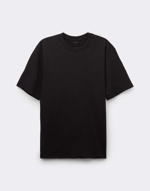 Tezenis 100% heavy cotton round neck t-shirt in black, 5 of 5