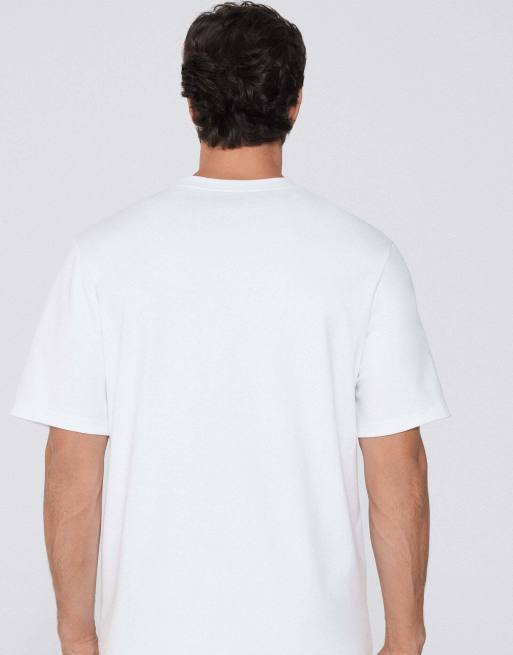 Tezenis 100% heavy cotton round neck t-shirt in white, 2 of 5