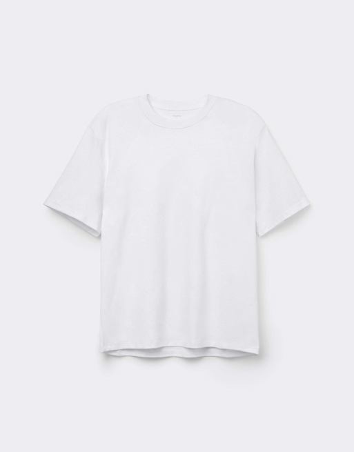 Tezenis 100% heavy cotton round neck t-shirt in white, 5 of 5