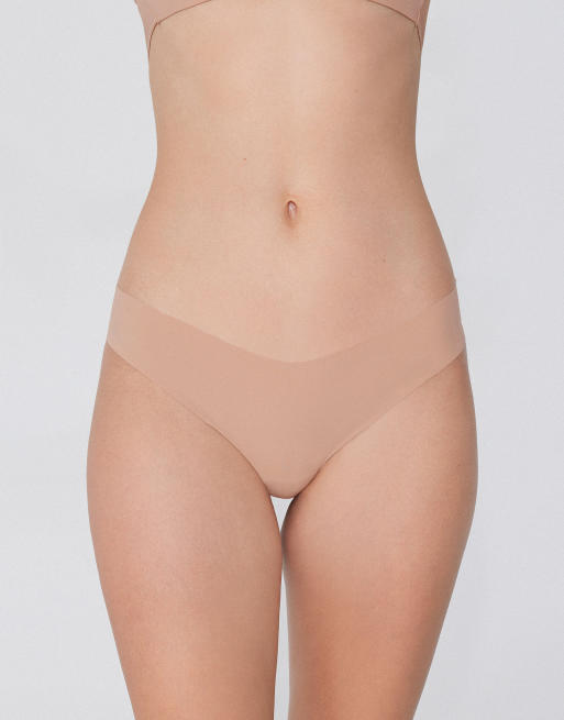 Tezenis 3 pack high-leg laser-cut brazilian in beige, 2 of 5