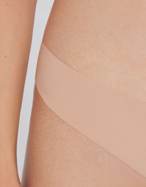 Tezenis 3 pack high-leg laser-cut brazilian in beige, 5 of 5