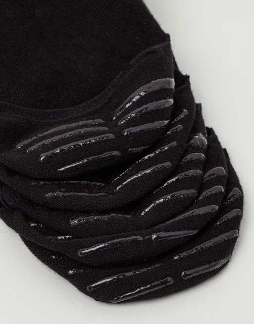 Tezenis 5 pairs of cotton shoe liners in black, 2 of 3