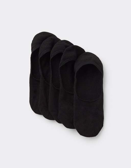 Tezenis 5 pairs of cotton shoe liners in black, 3 of 3