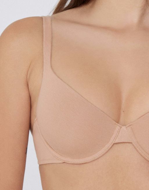 Tezenis Athens cotton push-up bra in beige, 3 of 5