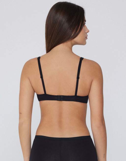 Tezenis Athens cotton push-up bra in black, 2 of 5