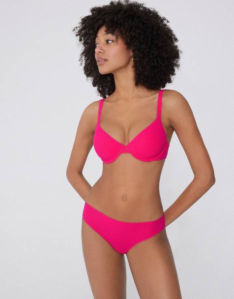 Tezenis Athens microfibre push-up bra in bright fuchsia