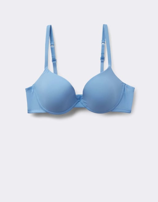 Tezenis Athens microfibre push-up bra in delicate blue, 5 of 5