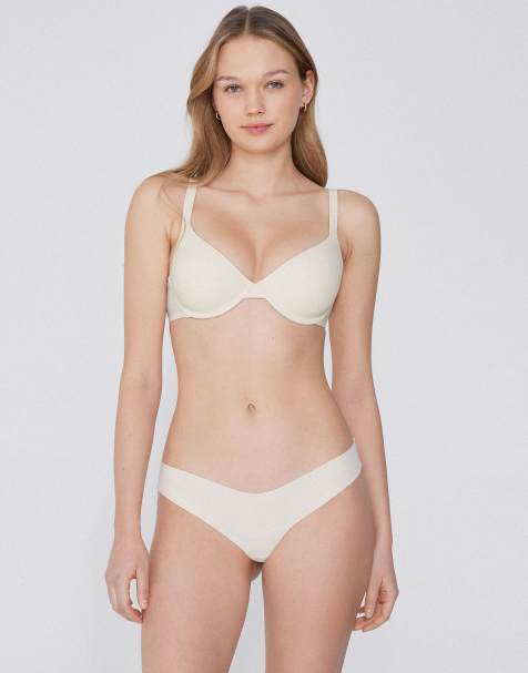 Tezenis Athens microfibre push-up bra in ivory - view 1