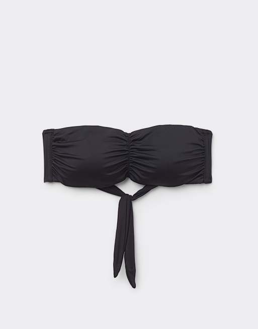Tezenis Bandeau top with removable padding in black, 5 of 5