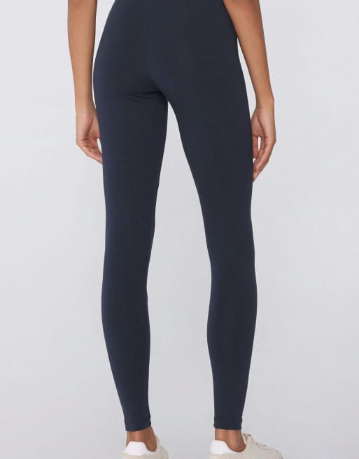 Tezenis Basic cotton leggings in absolute blue, 2 of 6