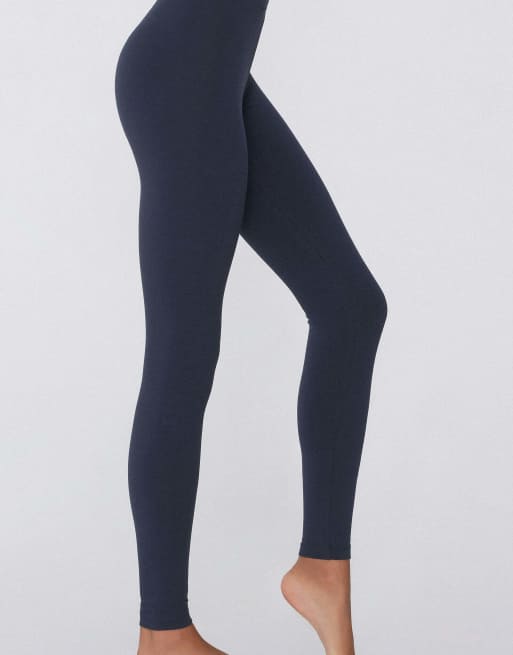Tezenis Basic cotton leggings in absolute blue, 3 of 6
