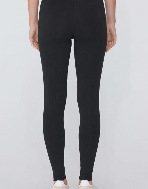 Tezenis Basic cotton leggings in black, 2 of 6