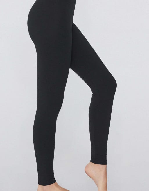 Tezenis Basic cotton leggings in black, 3 of 6