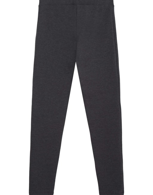 Tezenis Basic cotton leggings in dark grey melange, 6 of 6