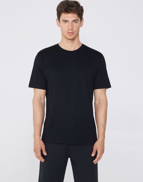 Tezenis Basic relaxed-fit cotton t-shirt in black